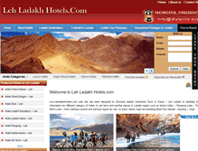 Tablet Screenshot of lehladakhhotels.com